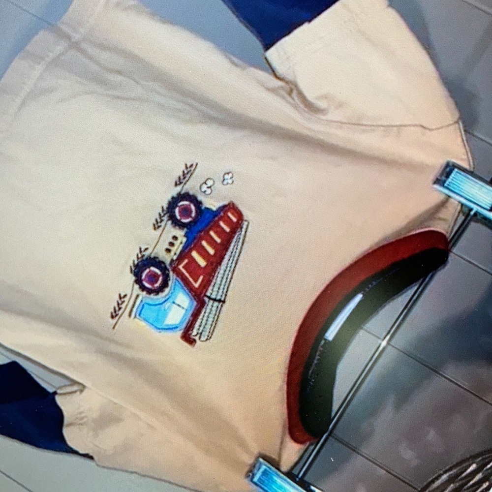 Tag dump truck vintage with boys shirt